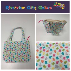 Medium Tote Bag with Zip - Thimbles Medium Tote Bag with Zip - Thimbles
